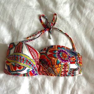 Anthropologie paisley bikini top